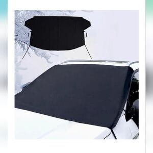 Universal Vehicle Snow Shield | Heavy Duty Black Windshield Protector